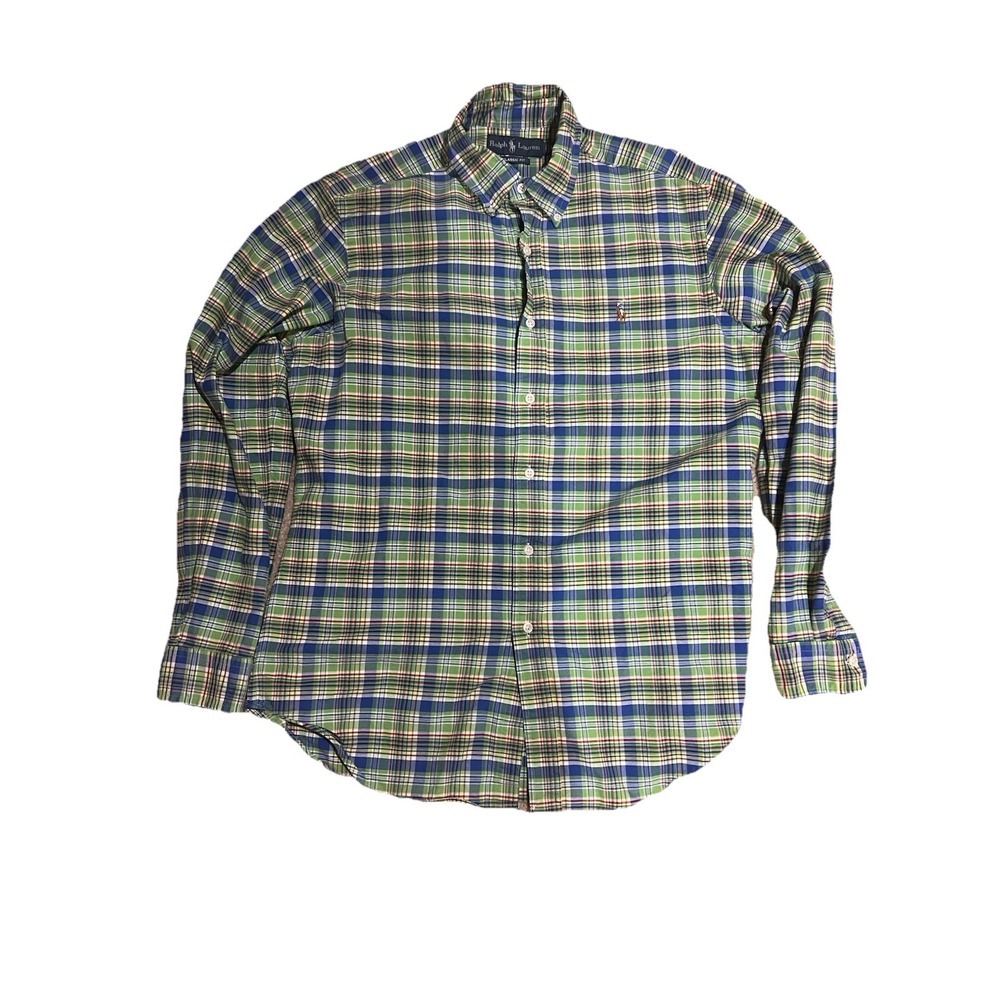 Ralph Lauren Madras Flesh Pony Shirt M Heritage Preppy Classic Fit Multicolor‎